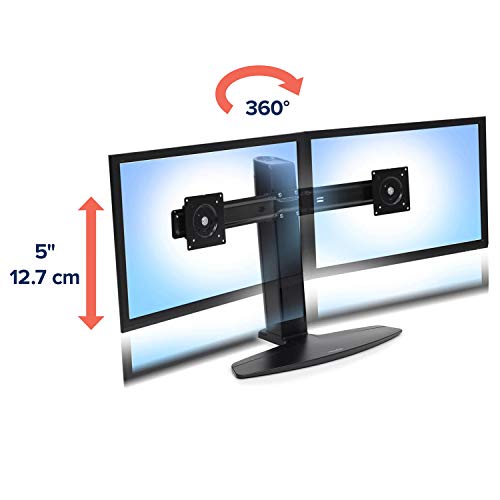 Support double ecran Ergotron Neo-Flex soulager les douleurs de cou