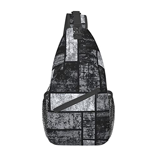 Sac de poitrine pour le camping et le cyclisme Venice gris abstrait