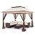 COOS BAY 11x11 Pop Up Instant Gazebo Tent with Mosquito Netting Outdoor Canopy Shelter with 121 Square Feet of Shade (Beige)