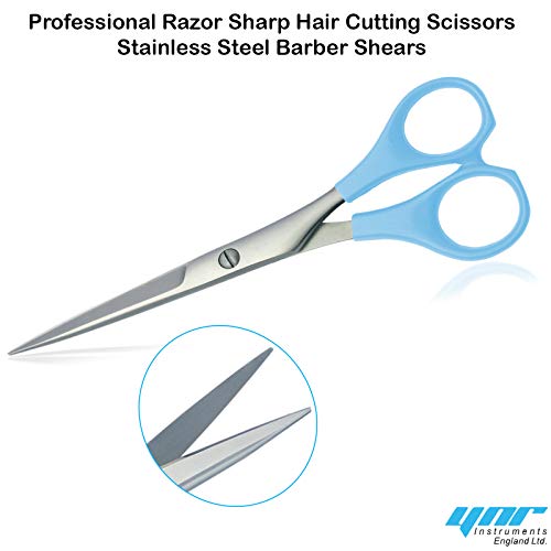 YNR England Hairdressing Barber Hair Scissor Professional Hairdressers Barbers Stainless Steel Colourful Hair Cutting Shears For Salon Barbers Home Men Women Children and Adults (5.5