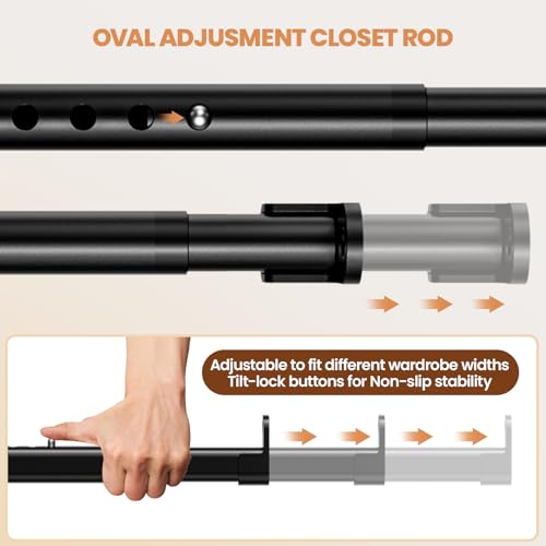 Tringle réglable de 94 à 132 cm pour organiser votre buanderie - 7