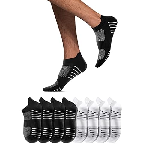 YouShow Sneaker Socken 39-42 Damen Herren Schwarz Weiß Sportsocken Gepolsterte Atmungsaktiv Kurze Cover