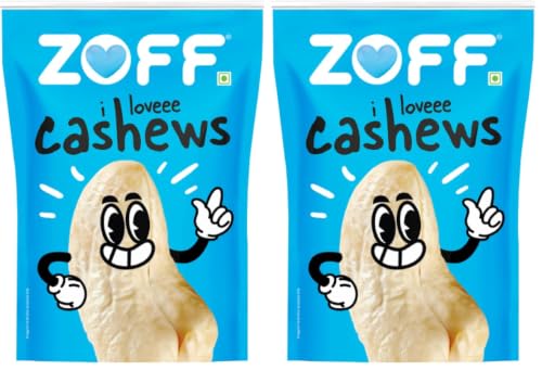 Image of ZOFF Cashews - Premium W320 Whole Cashew Nuts for Snacking, Cooking & Baking - Naturally Nutritious & Delicious - 250g (Pack of 2)