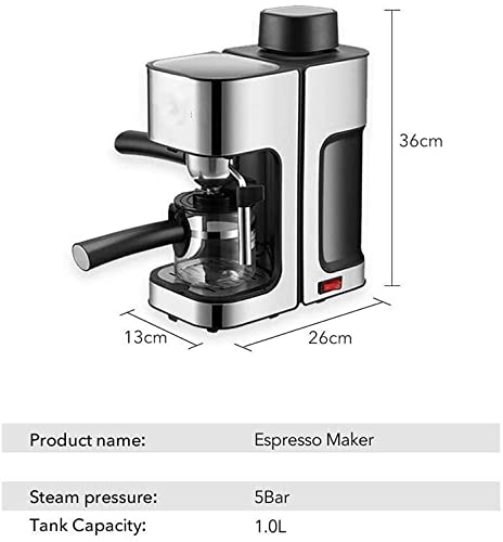 Máquina de café expreso Máquina de café Cafetera, máquina de café espresso con moldeado de leche, fabricante de café… - Imagen 3