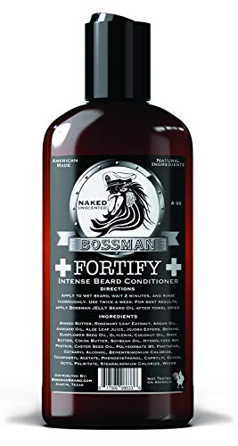Bossman Fortify Intense Beard Conditioner to Grow  Thicken - Moisturize and Protect Your Beard (Naked)