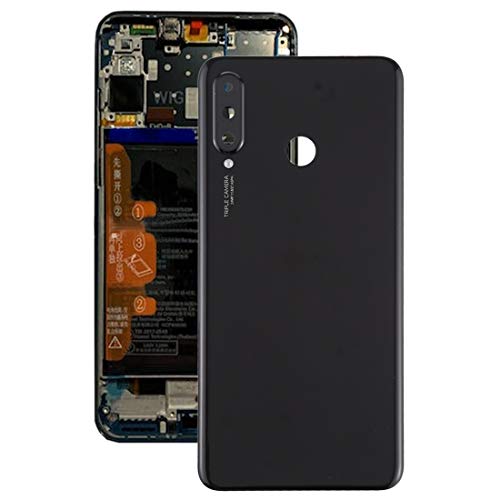 Cache batterie pour Huawei P30 Lite 24MP noir avec verre de caméra de remplacement