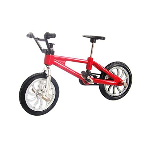 Mini -Fingerbikes Miniatur Mountain Bike Model Red Bicycle Toys Ornament für Jungen Kinder Cover