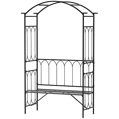 Outsunny Vintage Garden Metal Arch Bench Cover