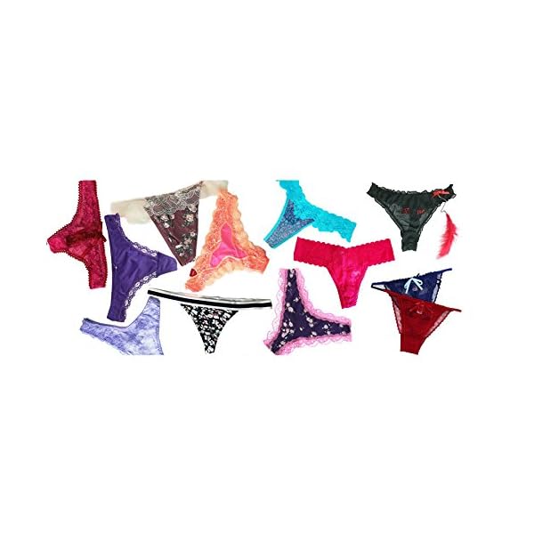jooniyaa Women Variety of Underwear Pack T-Back Thong G-String Panties（20pcs,M）