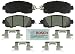 Bosch BE1650H Blue Disc Brake Pad Set with Hardware for Select 2011-15 Nissan Altima and Leaf - FRONT