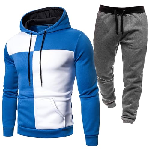 Sweat à capuche homme en coton mélangé lourd et bicolore - 2