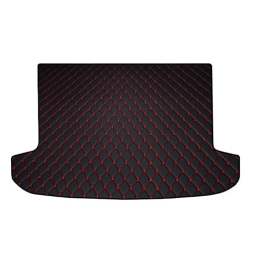 Tapis de sol Toyota Prado cuir haut de gamme sur mesure étanche 5 places noir et rouge