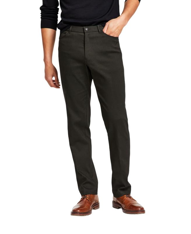 Tommy Hilfiger Men's Modern Fit Flat Front Twill Flex Pants Green 38 x 292