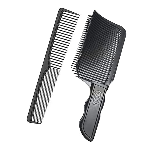 2 Pcs Barber Fade Combs for Men, Heat-Resistant Professional Clipper
