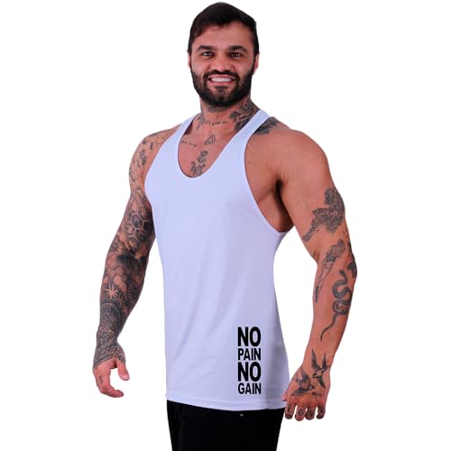 Regata Cavada Masculina MXD Conceito Para Treino Academia e Lazer Caveira Hipster Casual (G, Opção 1