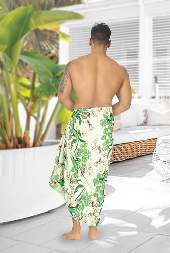 HAPPY BAY Men's Sarong Cover Ups Wrap Swim Beach3