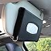 Tissue Box Holder for Car, Car Tissues Holder, Car Napkin Case, Hanging Paper Towel Clip, PU Leather Tissue Box, Paper Carton, Mask Holder for Car Black