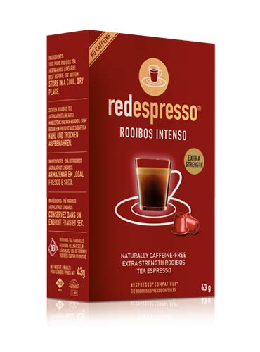 Red Espresso - Intenso Rooibos (Rotbusch) Tee (10 Kapseln) - 100% Natürlich, Vegan, Glutenfrei, Ohne Zuckerzusatz (50 g) Cover