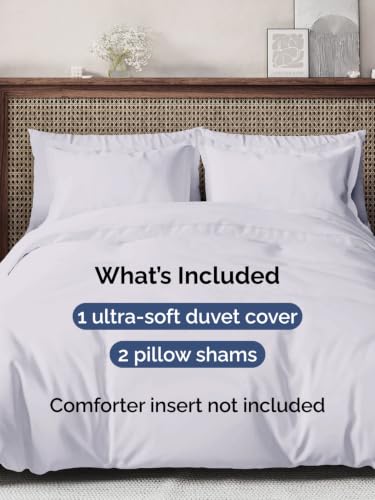 Image of Duvet Cover Full Size - 3 Piece with Zipper Closure - Light Lavender