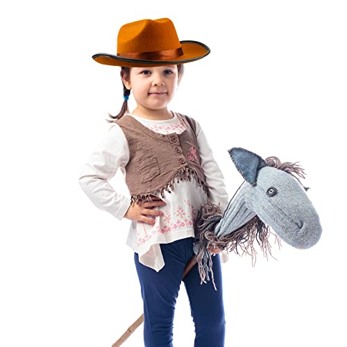 Cotiny 4 Pack Toddler Cowboy Hats Brown Children Cowboy Hat For Kids Holiday Halloween Birthday Party Costume Western Cosplay Accessories #TOP5