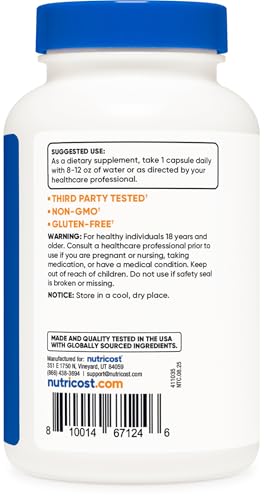 Image of Nutricost L-Arginine L-Citrulline Complex 750mg, 120 Capsules - Non-GMO