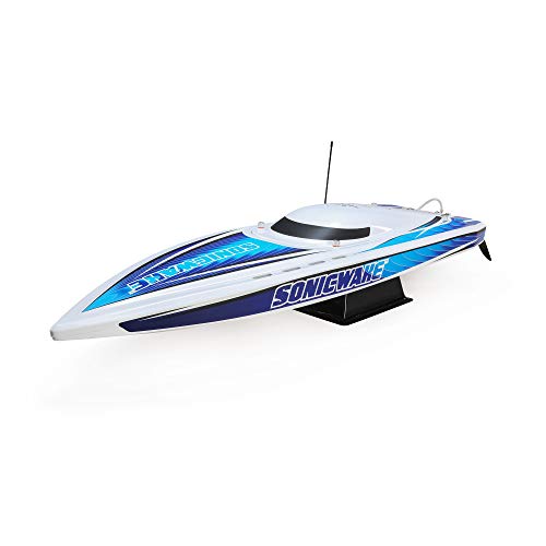 Pro Boat Sonicwake RC Boat 36 Self-Righting Brushless Deep-V RTR (Batteries and Charger not Included), White, PRB08032T1