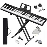 Longeye Piano Keyboard 88 Keys Compact Digital Piano for Beginners with Full Size Semi Weighted Keys