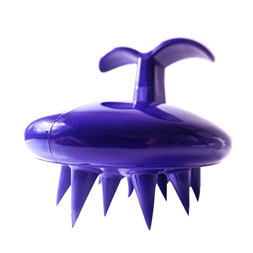 Pet Massage Bathbrush - Dog Soft Silicone Bristles/Comb - Pet Fur Remover - Pet Grooming Tool, Purple