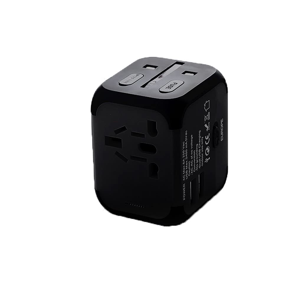 Enchufe Internacional Adaptador Adaptador Universal Mundial, Viaje portátil portátil convertidor de zócalo, Adaptador Toma de Viaje con Enchufe de convertidor Universal Adaptador de Corriente