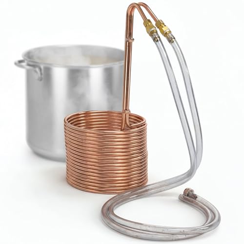 Coldbreak Wort Chiller – 50 Foot Food Grade Copper Tubing Coil – Water Chiller for Ice Bath Beer Brewing – Copper Knockout Immersion Beer Chiller – Home Brewing Equipment (Made in USA)