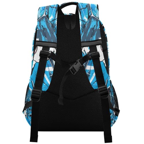 ALAZA Angry Shark Backpack for Boys Girls Students Elementary School Bag Kids Bookbag Travel Daypack2