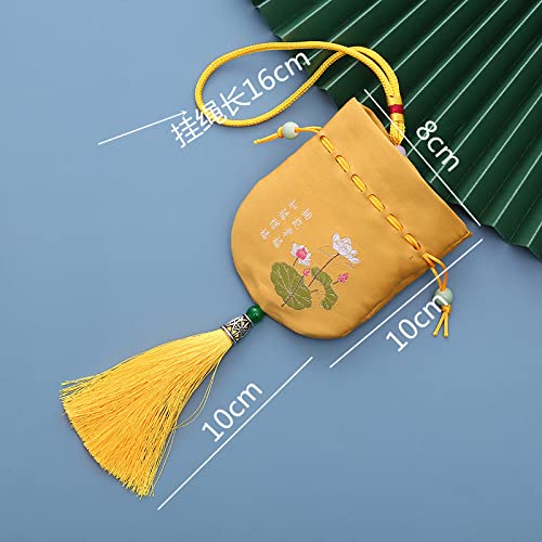 Bolsa de seda para joyas, set de 4 sachets chinos tradicionales miniatura 4
