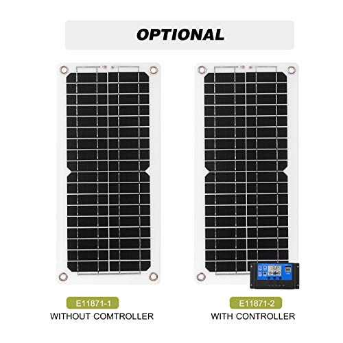 12W 12V Solar Panel Kit mit Laderegler USB Port Off Grid Monokristallines Modul mit SAE Anschlusskabel Kits für Camping… – Bild 6