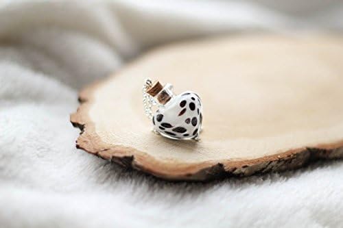 White Murano Perfume Bottle, White and Black Murano Perfume Bottle