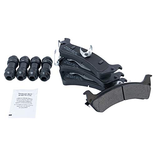 Image of TRQ Rear Brake Pad and Rotor Set Semi Metallic Solid Rotors | For 1995-1998 Jeep Grand Cherokee