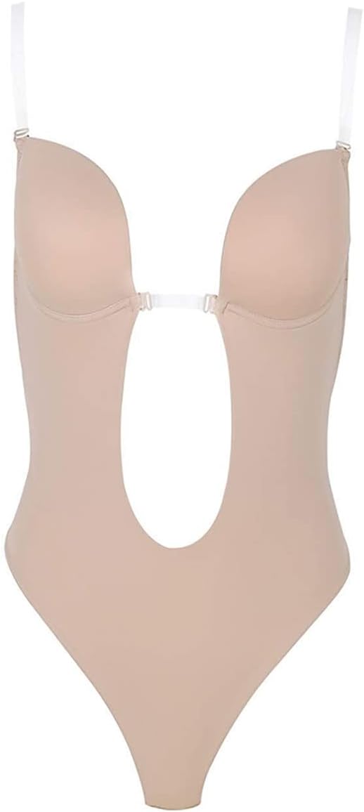 Backless Women Body Shapers BodySuit Clear Strap Party Dress Invisible bras