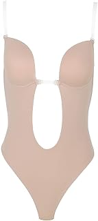 Backless Women Body Shapers BodySuit Clear Strap Party Dress Invisible bras