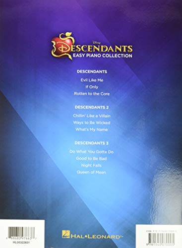 The Descendants Easy Piano Collection Disney Songbook | Music from the Trilogy | 10 Songs Including Rotten to the Core, Queen of Mean and More | Hal Leonard Sheet Music - Image 2