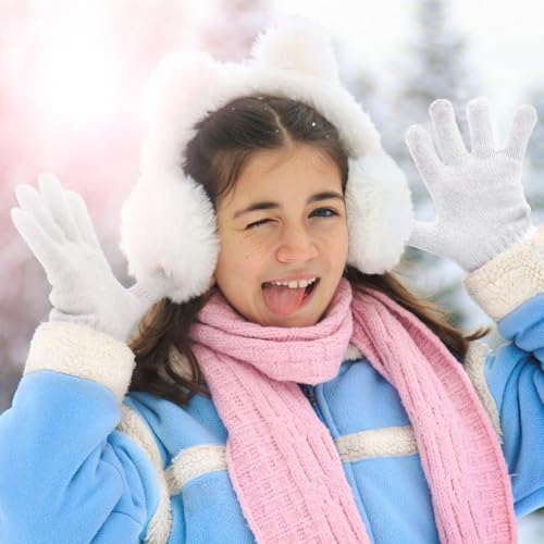 Image of ONESING 12 Pairs Kids Gloves - Warm Knitted Winter Gloves Bulk for Girls Boys | Children Gloves Designed for Cold Weather