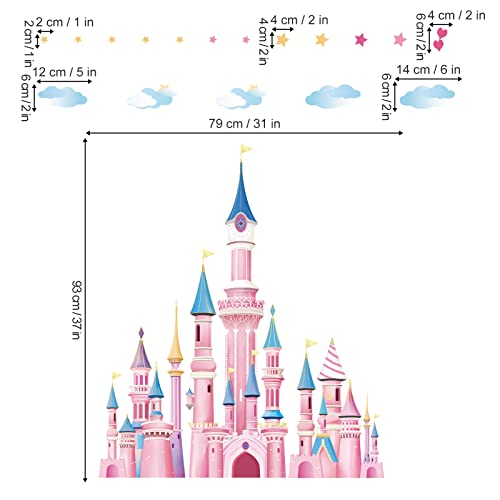 Vinilos decorativos de castillo cuento para pared miniatura 4