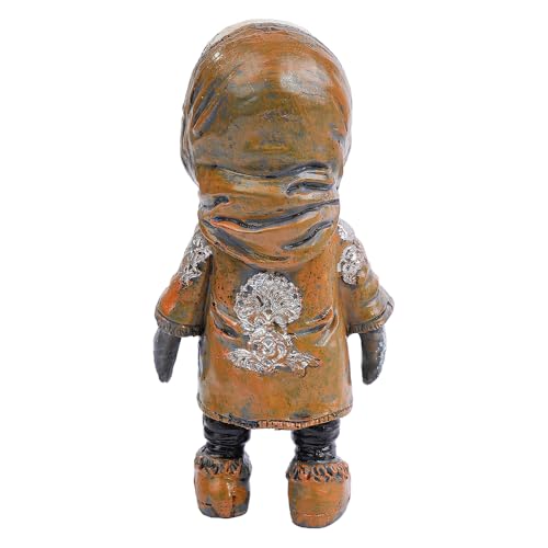 ZONADAH ZONADAH Cool Skeleton Figurines Resin Gothic Skull Sculpture Cute Statue Skeleton Doll Resin Crafts Halloween Man Figurines Ornaments for Home Office Desk Car Decoration Brown - Image 2
