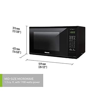 Genius countertop microwave oven nnsg676b black 1100w 13 cu ft  urban country home decor