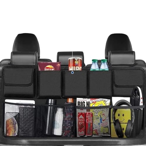 EFFICIO Backseat Car Organizer – 9-Pocket Trunk Storage for Sedans & SUVs, Closed, Open & Mesh Pockets, XL Black