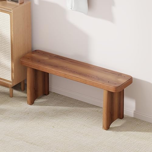Banco de Entrada de Madera Maciza, Banco de Mesa de Cocina de Interior, Taburete Moderno de 2 plazas, para comedores, Salas de Estar y pasillos (90 x 20 x 35 cm).