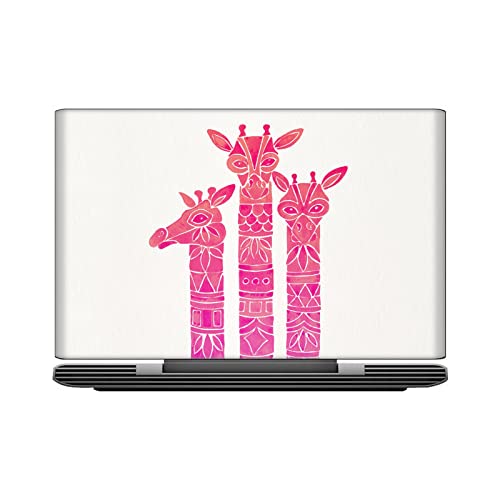 Autocollant HP Spectre Pro X360 G2 Cat Coquillette design girafes roses - 2