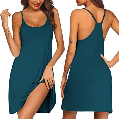 Image of Ekouaer Women's Racerback Sleeveless Nightgown
