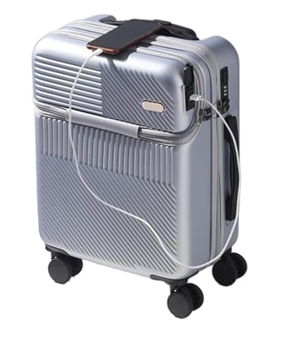Maleta de Viaje con Puerto de Carga USB y Cerradura de combinación TSA, Universal, con Ruedas (D, 20 Pulgadas)