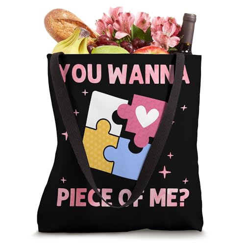 Bolsa tipo tote con diseño divertido para amantes de rompecabezas miniatura 4