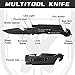 Gifts for Men Him, Anniversary Birthday Gifts for Him Boyfriend Husband, Engraved Pocket Knife, Camping Hunting Multitool Knife Present, 7 in 1 Folding Knives with LED Light