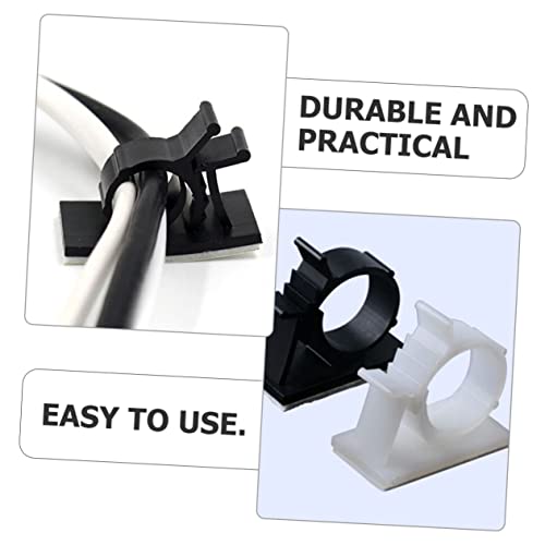 Vaguelly 100pcs Clips Adhesivos para Cables Organizador Bajo Escritorio Soporte para Cable miniatura 2